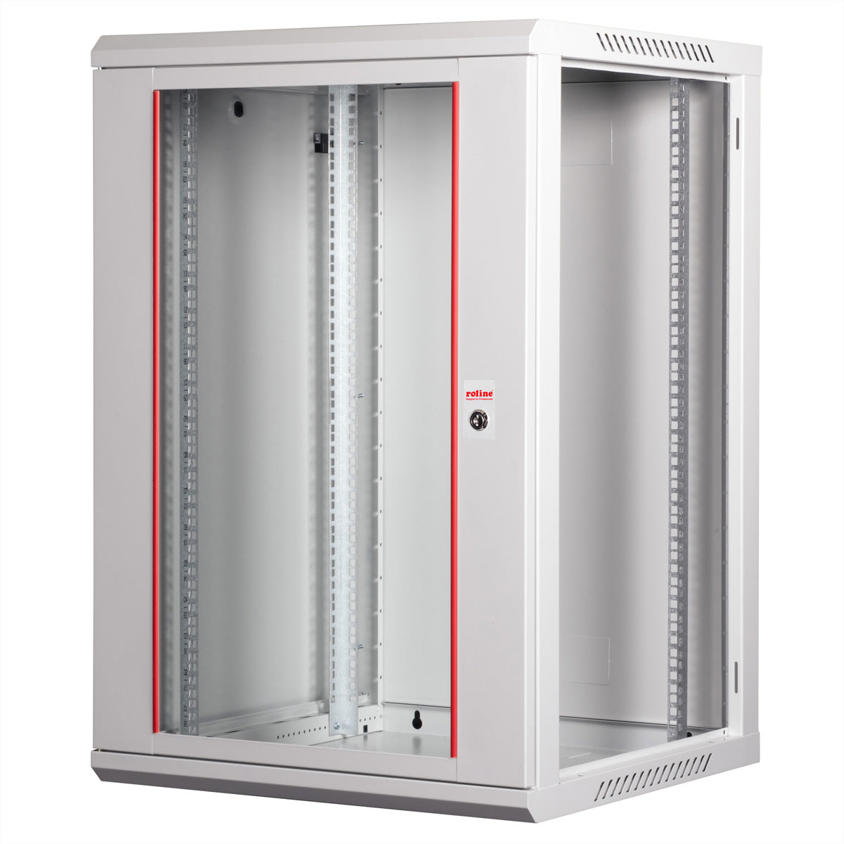 ROLINE Basic Plus – 19" Wandverteiler 18U, IP20, abschliessbar, 600 × 600 × 912 mm, lichtgrau, Stahl