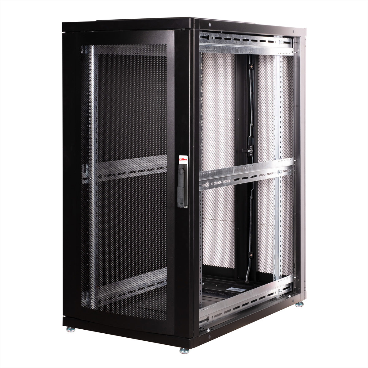 ROLINE Pro – 19" Netzwerkschrank 26U, IP20, abschliessbar, 600 × 1000 × 1260 mm, schwarz, Stahl