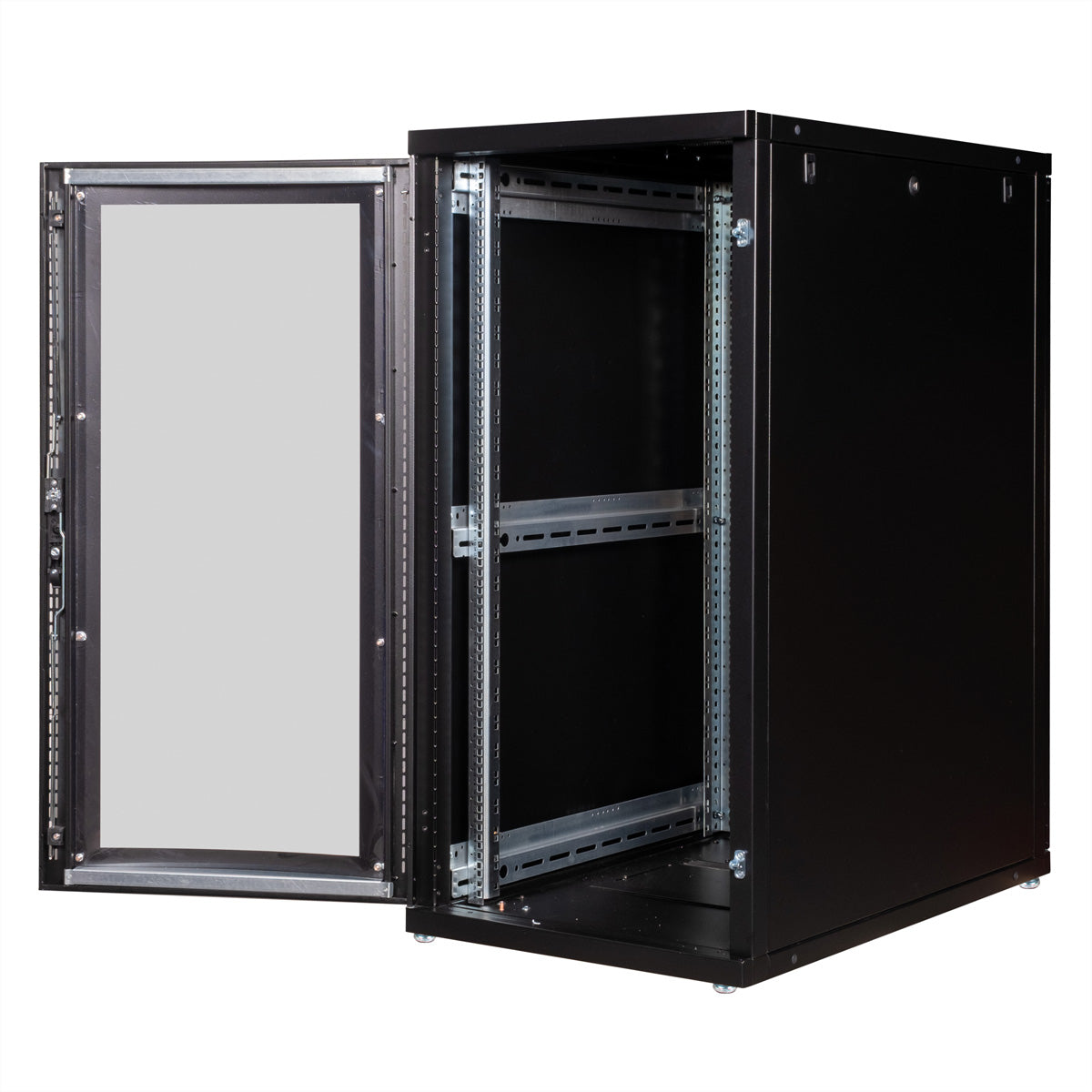 ROLINE Pro – 19" Netzwerkschrank 26U, IP20, abschliessbar, 600 × 1000 × 1260 mm, schwarz, Stahl