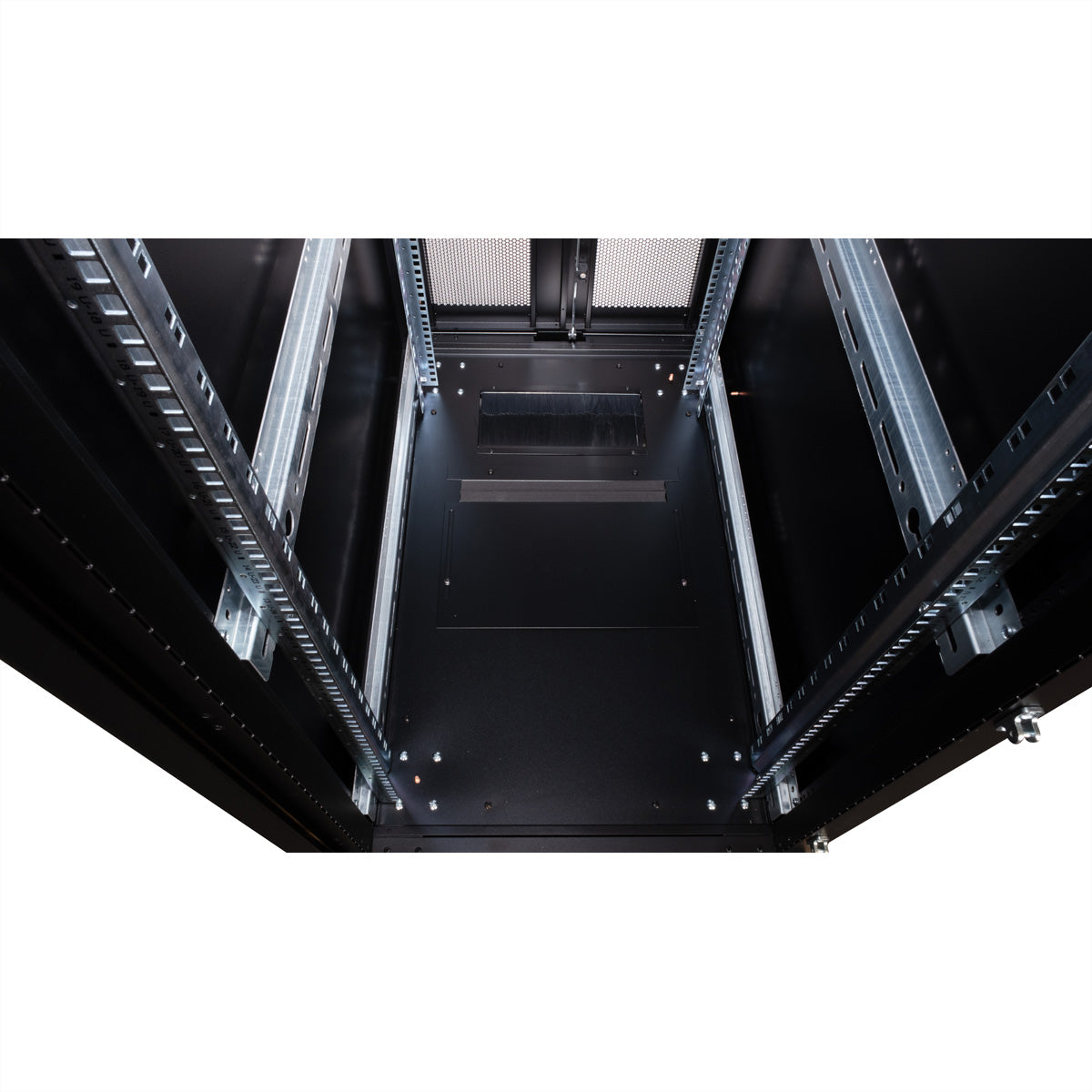 ROLINE Pro – 19" Netzwerkschrank 47U, IP20, abschliessbar, 600 × 1000 × 2194 mm, schwarz, Stahl