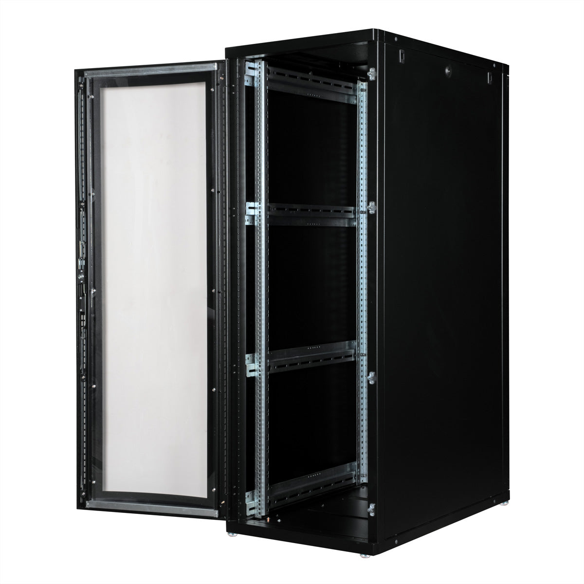 ROLINE Pro – 19" Netzwerkschrank 36U, IP20, abschliessbar, 600 × 1000 × 1705 mm, schwarz, Stahl