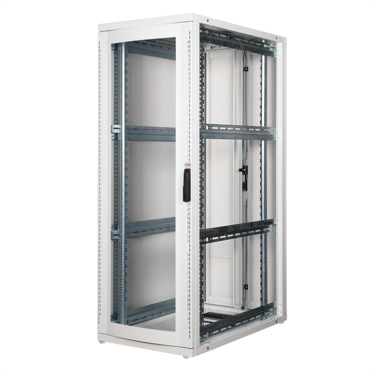 ROLINE Pro – 19" Netzwerkschrank 36U, IP20, abschliessbar, 600 × 1000 × 1705 mm, lichtgrau, Stahl