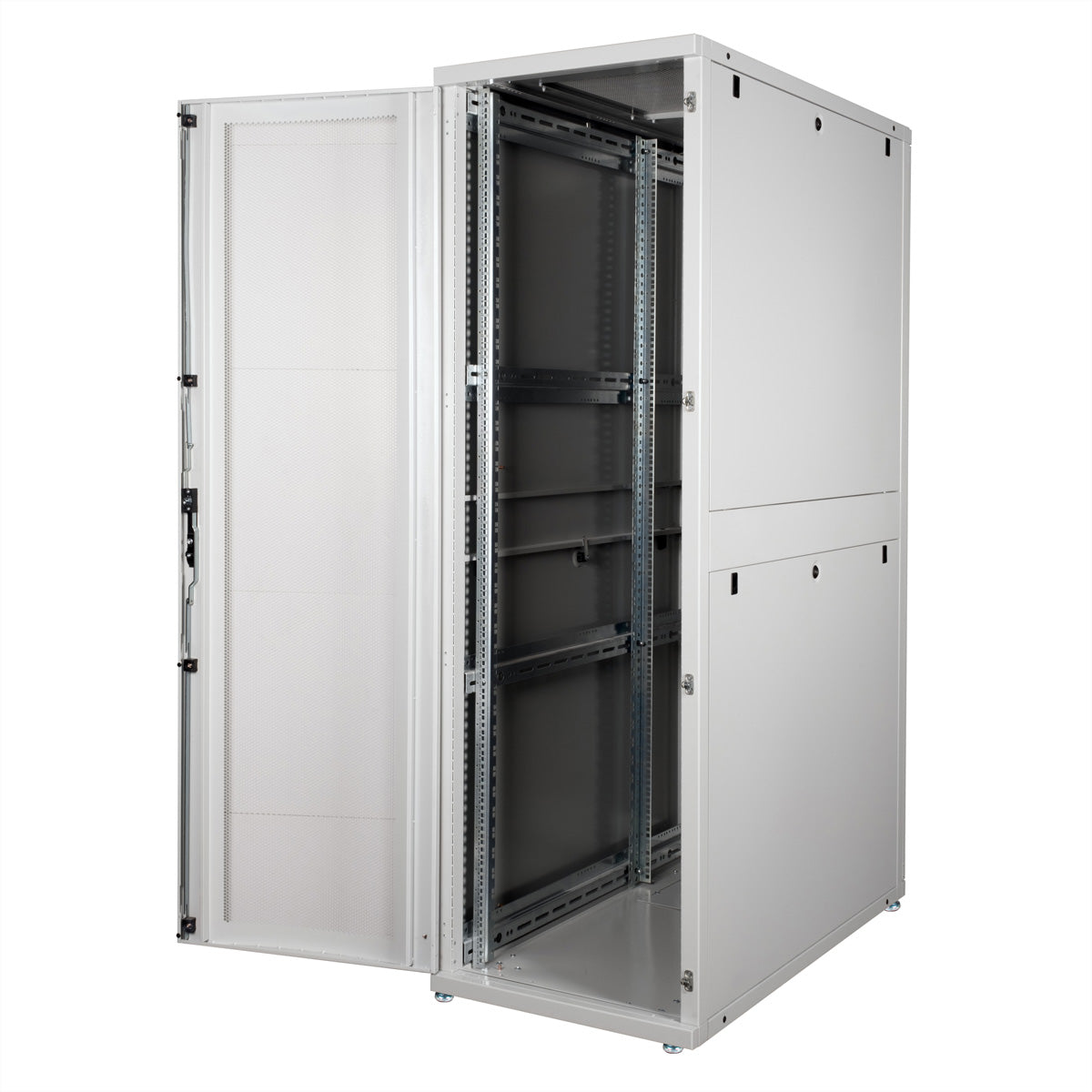 ROLINE Pro – 19" Netzwerkschrank 42U, IP20, abschliessbar, 600 × 1200 × 1970 mm, lichtgrau, Stahl