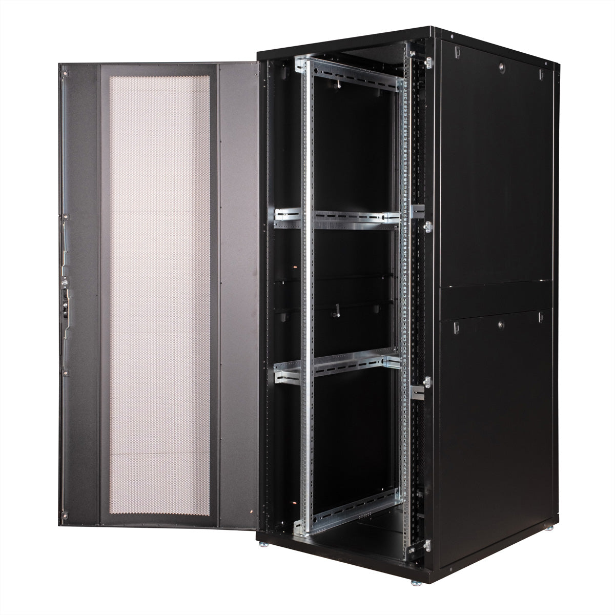 ROLINE Pro – 19" Netzwerkschrank 42U, IP20, abschliessbar, 800 × 1000 × 1970 mm, schwarz, Stahl