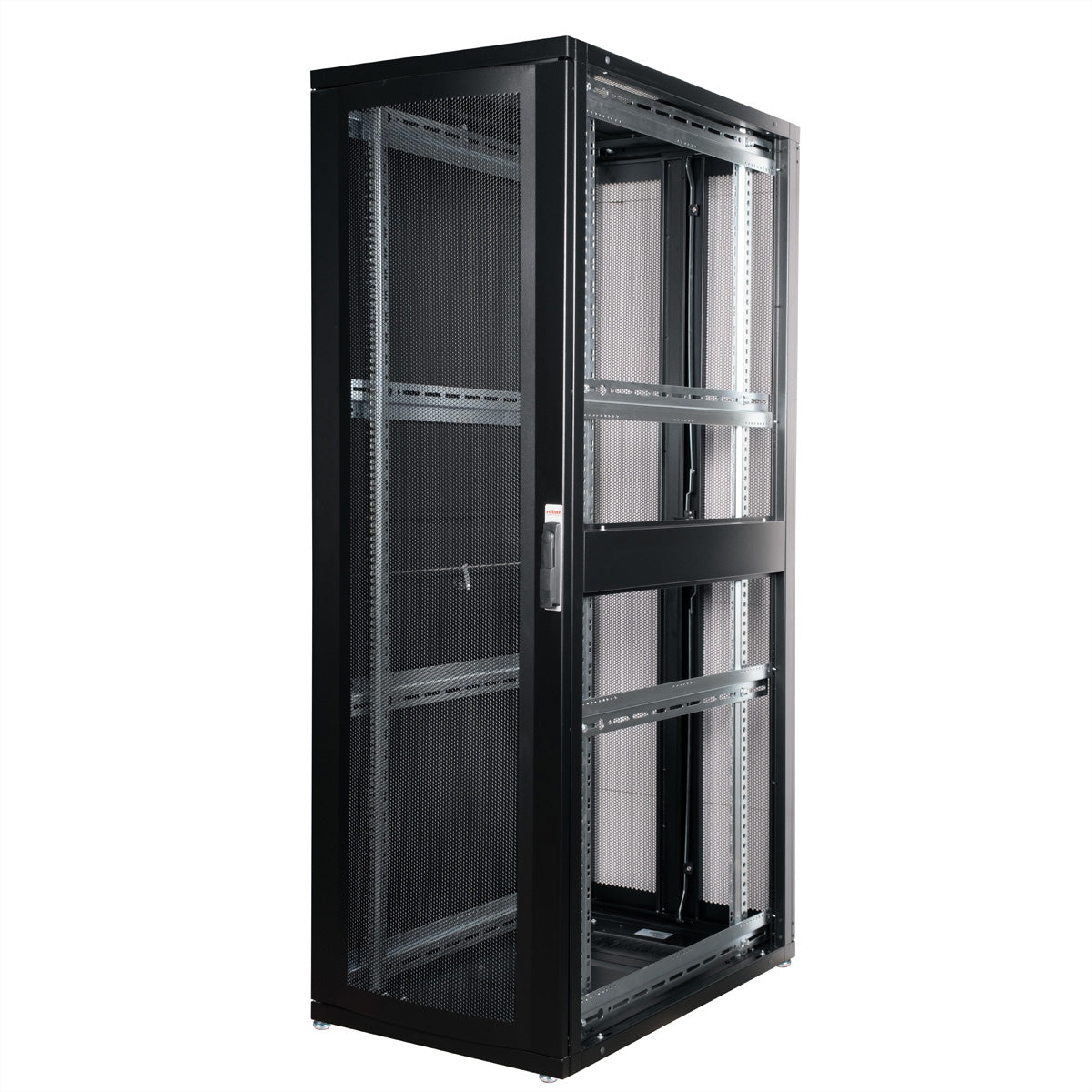 ROLINE Pro – 19" Netzwerkschrank 42U, IP20, abschliessbar, 600 × 1000 × 1970 mm, schwarz, Stahl
