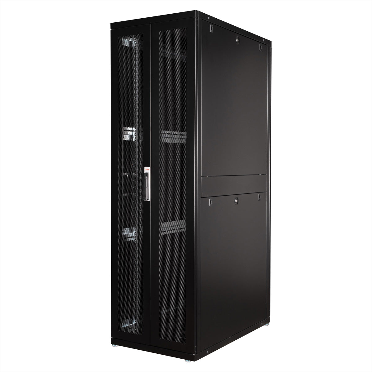 ROLINE Pro – 19" Netzwerkschrank 42U, IP20, abschliessbar, 600 × 1000 × 1970 mm, schwarz, Stahl
