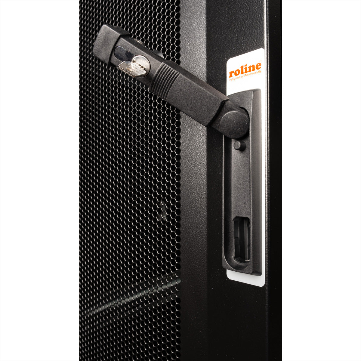 ROLINE Pro – 19" Netzwerkschrank 42U, IP20, abschliessbar, 600 × 1000 × 1970 mm, schwarz, Stahl