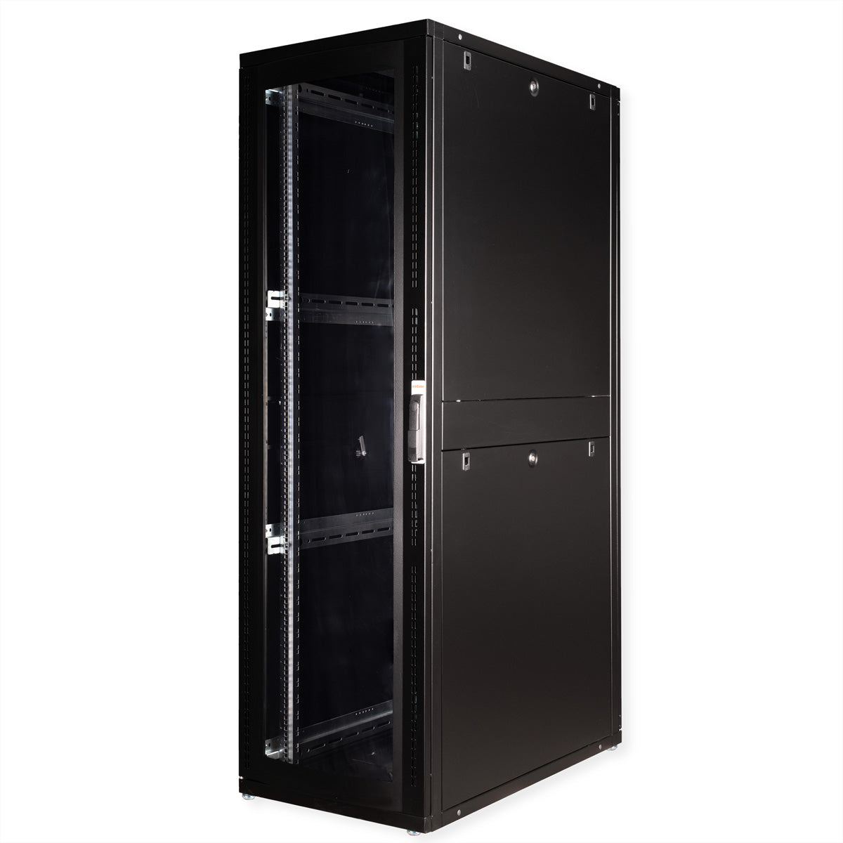 ROLINE Pro – 19" Netzwerkschrank 42U, IP20, abschliessbar, 600 × 1000 × 1970 mm, schwarz, Stahl