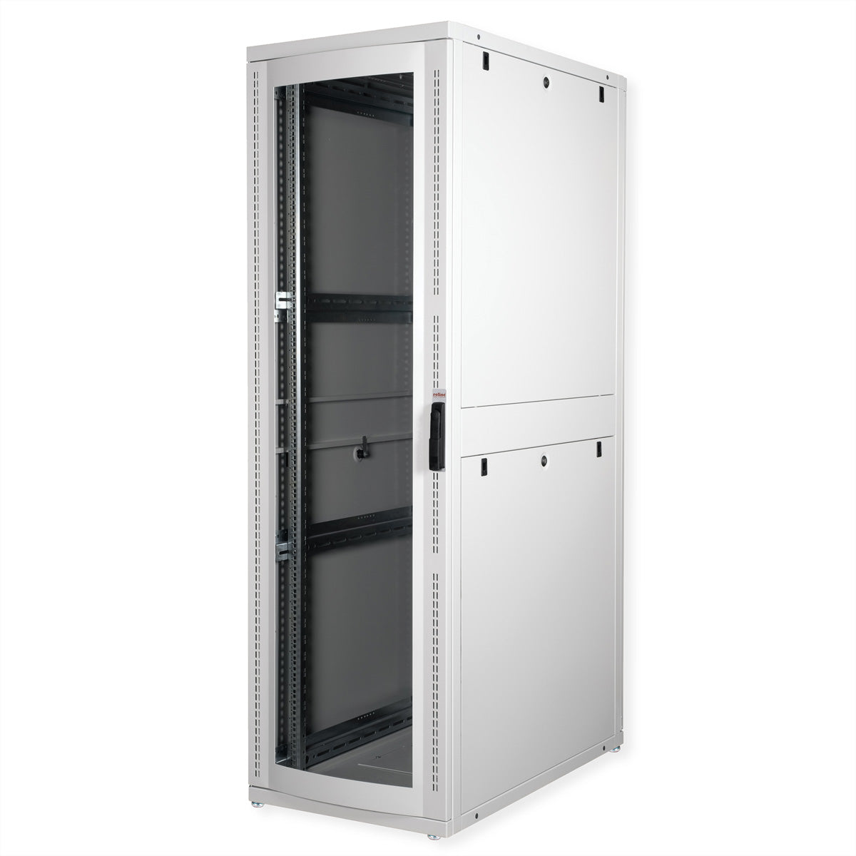 ROLINE Pro – 19" Netzwerkschrank 42U, IP20, abschliessbar, 600 × 1000 × 1970 mm, lichtgrau, Stahl