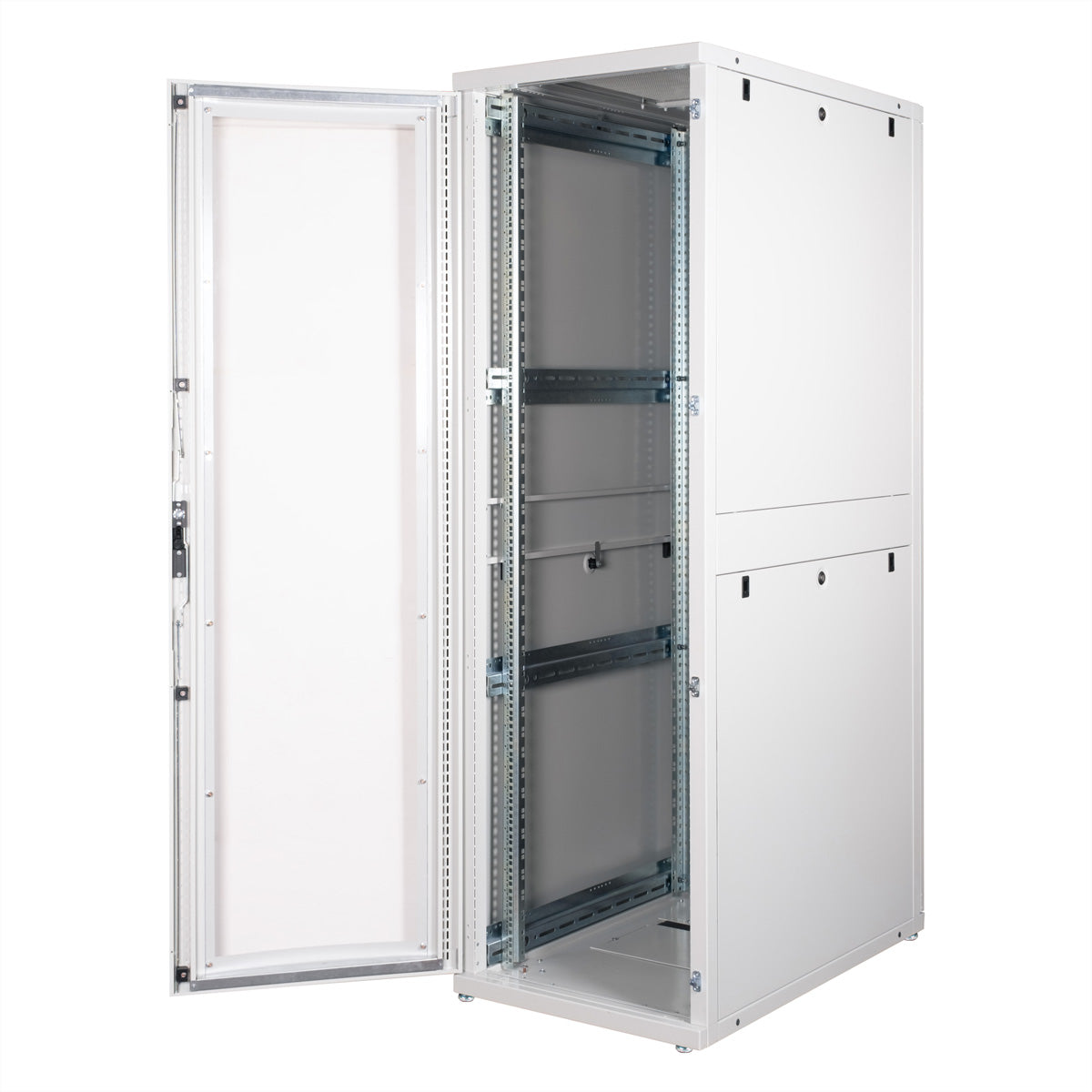 ROLINE Pro – 19" Netzwerkschrank 42U, IP20, abschliessbar, 600 × 1000 × 1970 mm, lichtgrau, Stahl