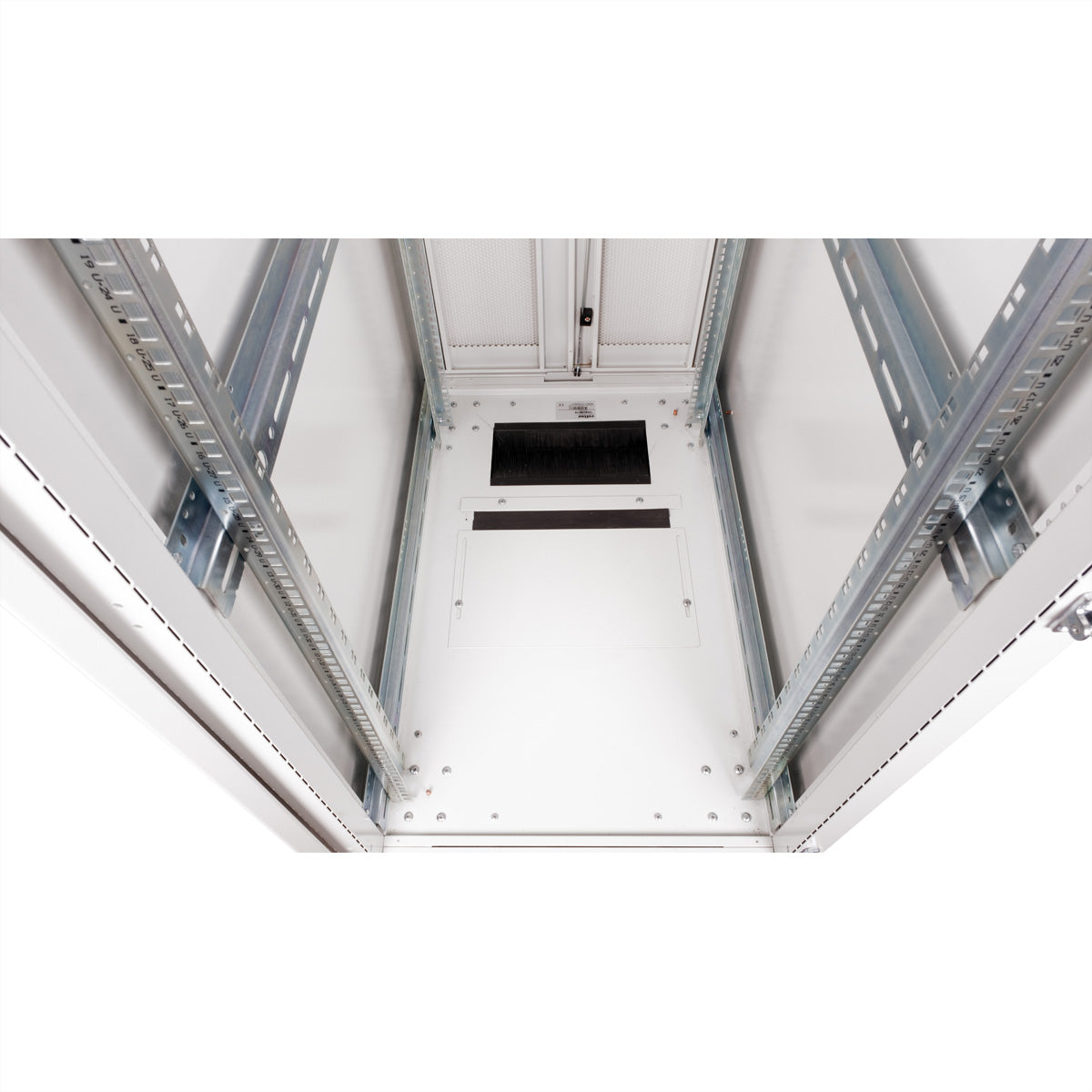 ROLINE Pro – 19" Netzwerkschrank 42U, IP20, abschliessbar, 600 × 1000 × 1970 mm, lichtgrau, Stahl