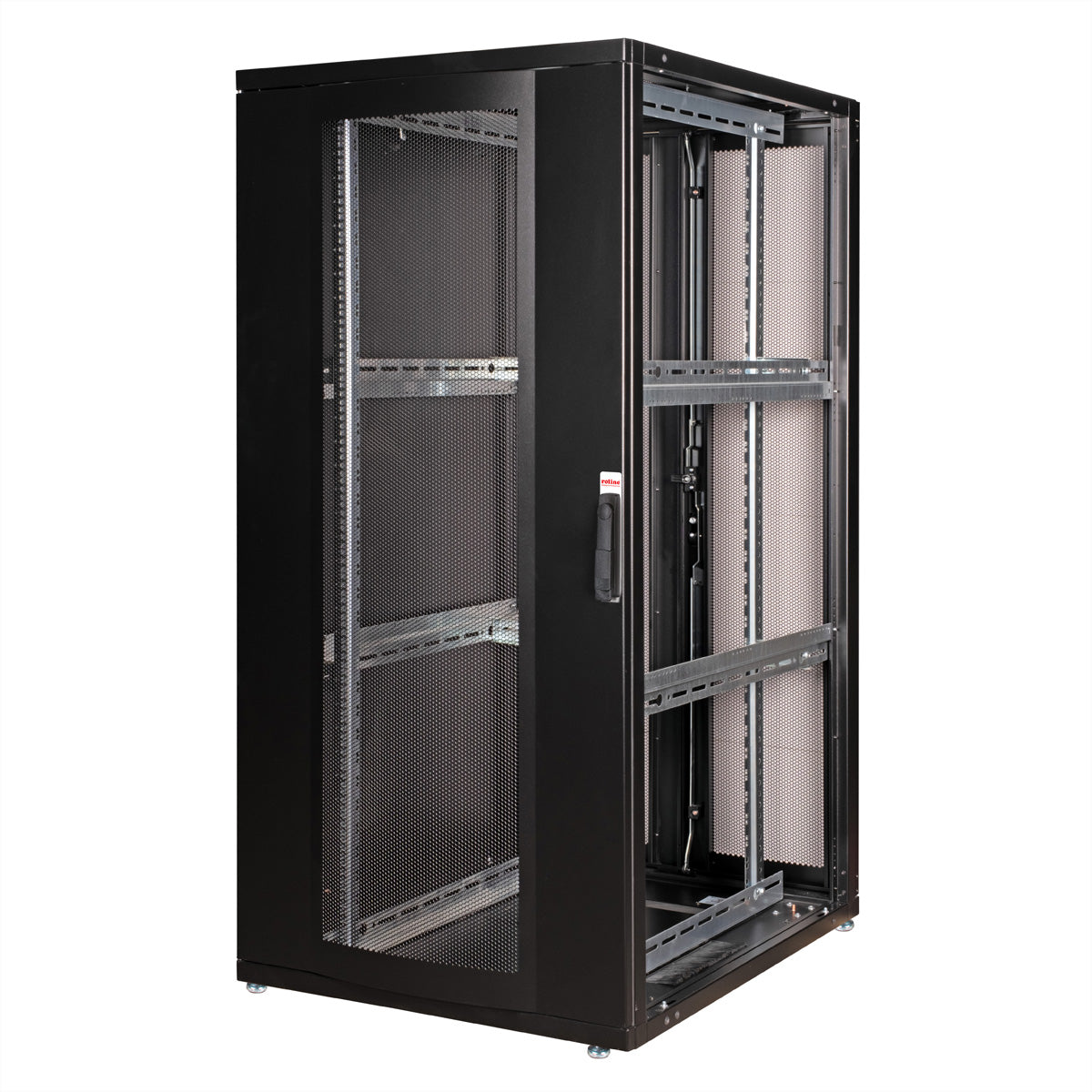 ROLINE Pro – 19" Netzwerkschrank 36U, IP20, abschliessbar, 800 × 1000 × 1705 mm, schwarz, Stahl