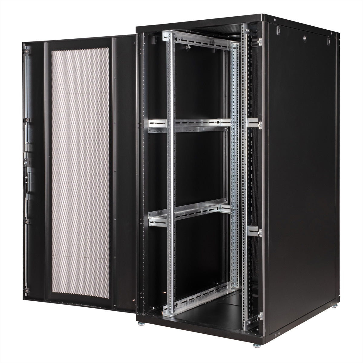 ROLINE Pro – 19" Netzwerkschrank 36U, IP20, abschliessbar, 800 × 1000 × 1705 mm, schwarz, Stahl