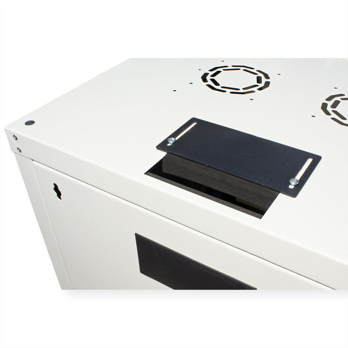 ROLINE Pro – 19" Wandverteiler 12U, IP20, abschliessbar, 600 × 600 × 640 mm, lichtgrau, Stahl