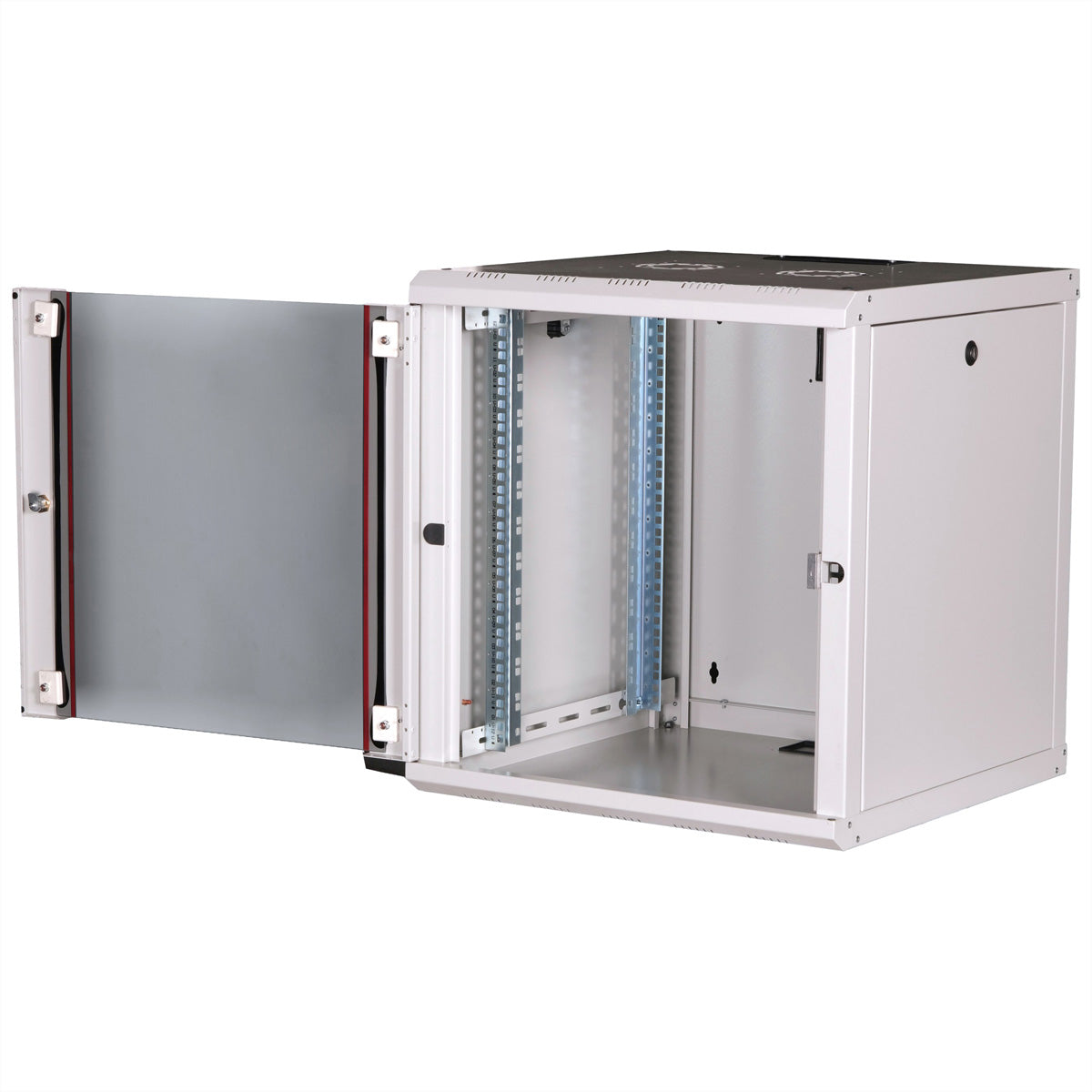 ROLINE Pro – 19" Wandverteiler 12U, IP20, abschliessbar, 600 × 600 × 640 mm, lichtgrau, Stahl