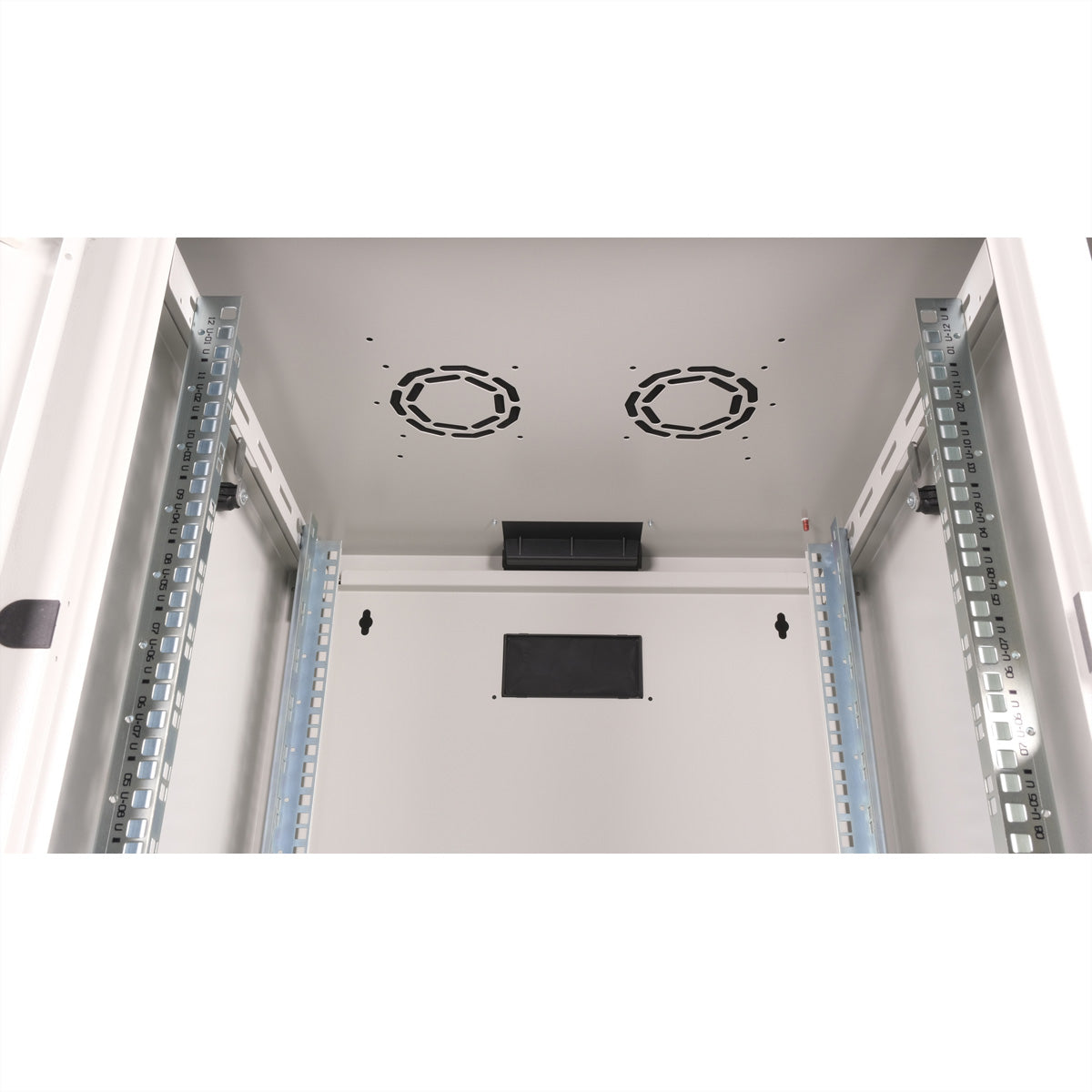 ROLINE Pro – 19" Wandverteiler 12U, IP20, abschliessbar, 600 × 600 × 640 mm, lichtgrau, Stahl