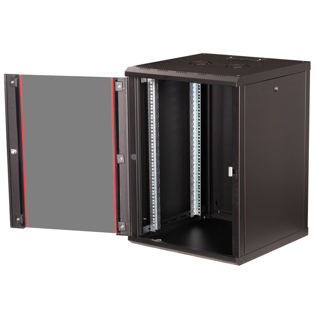 ROLINE Pro – 19" Wandverteiler 16U, IP20, abschliessbar, 600 × 600 × 818 mm, schwarz, Stahl