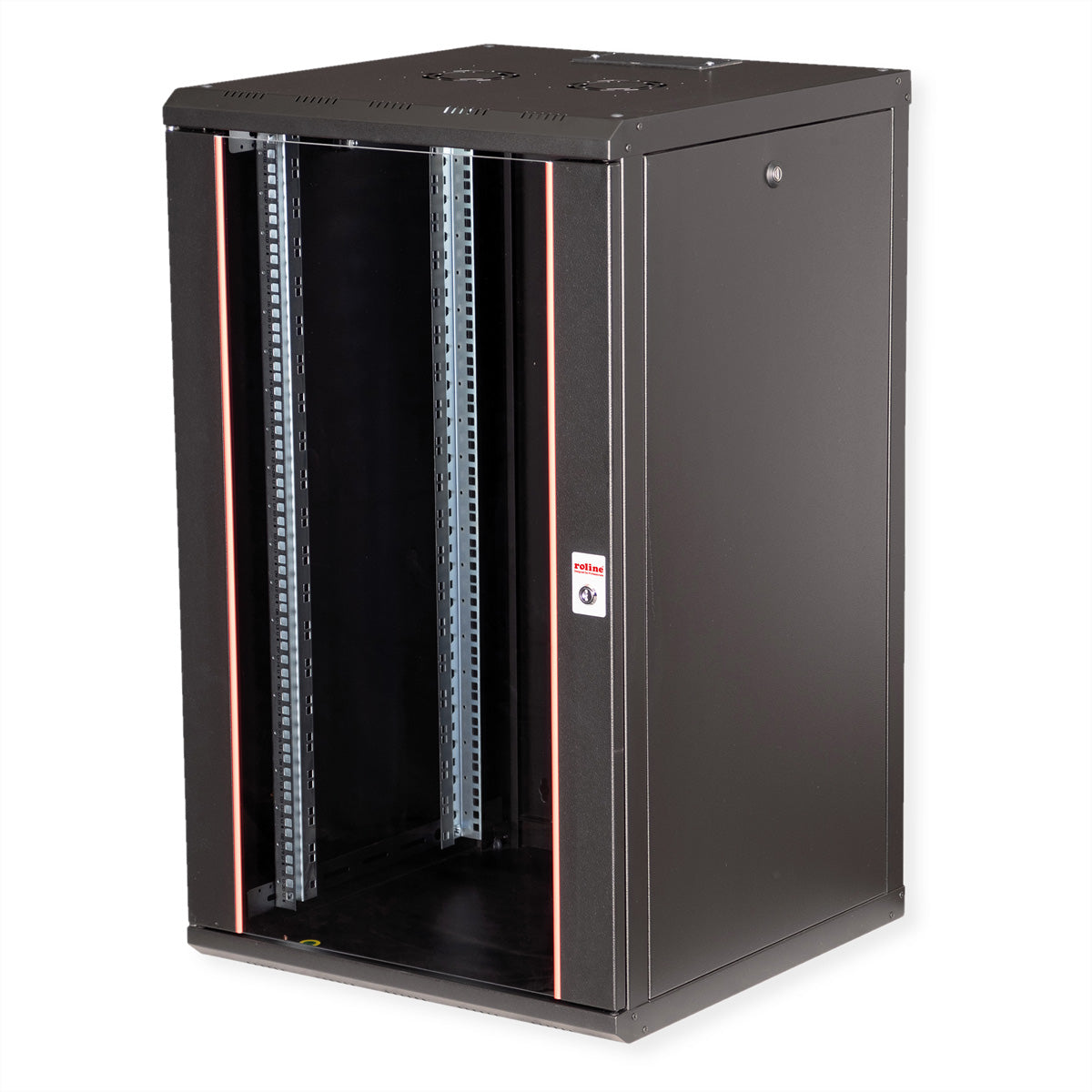 ROLINE Pro – 19" Wandverteiler 20U, IP20, abschliessbar, 600 × 600 × 996 mm, schwarz