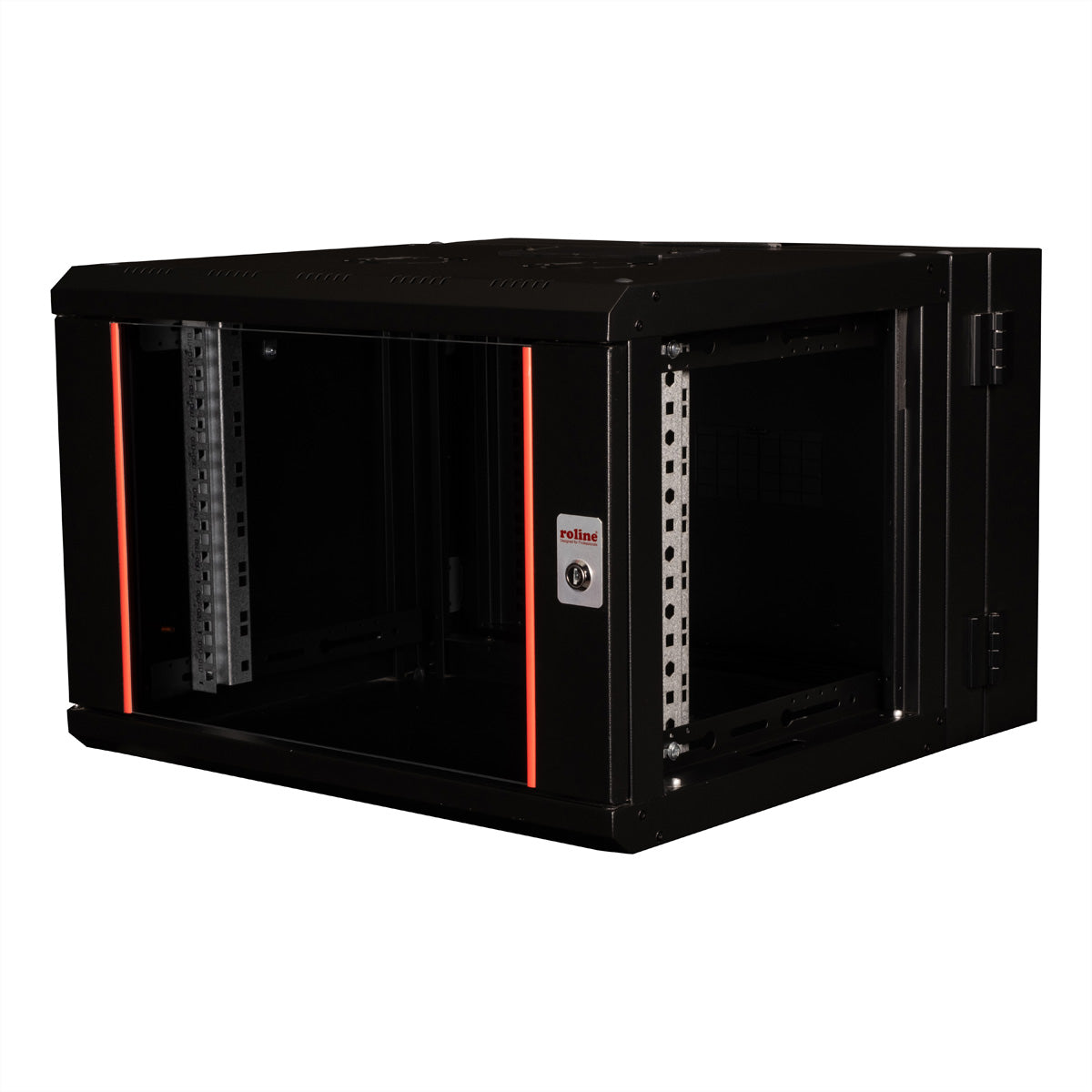 ROLINE Pro – 19" Wandverteiler 7U, IP20, abschliessbar, 600 × 600 × 418 mm, schwarz