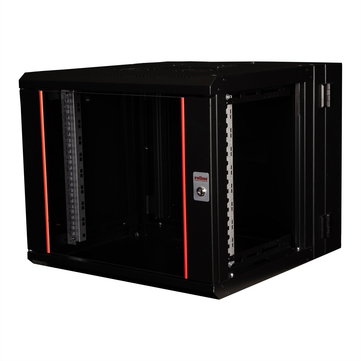 ROLINE Pro – 19" Wandverteiler 9U, IP20, abschliessbar, 600 × 600 × 505 mm, schwarz