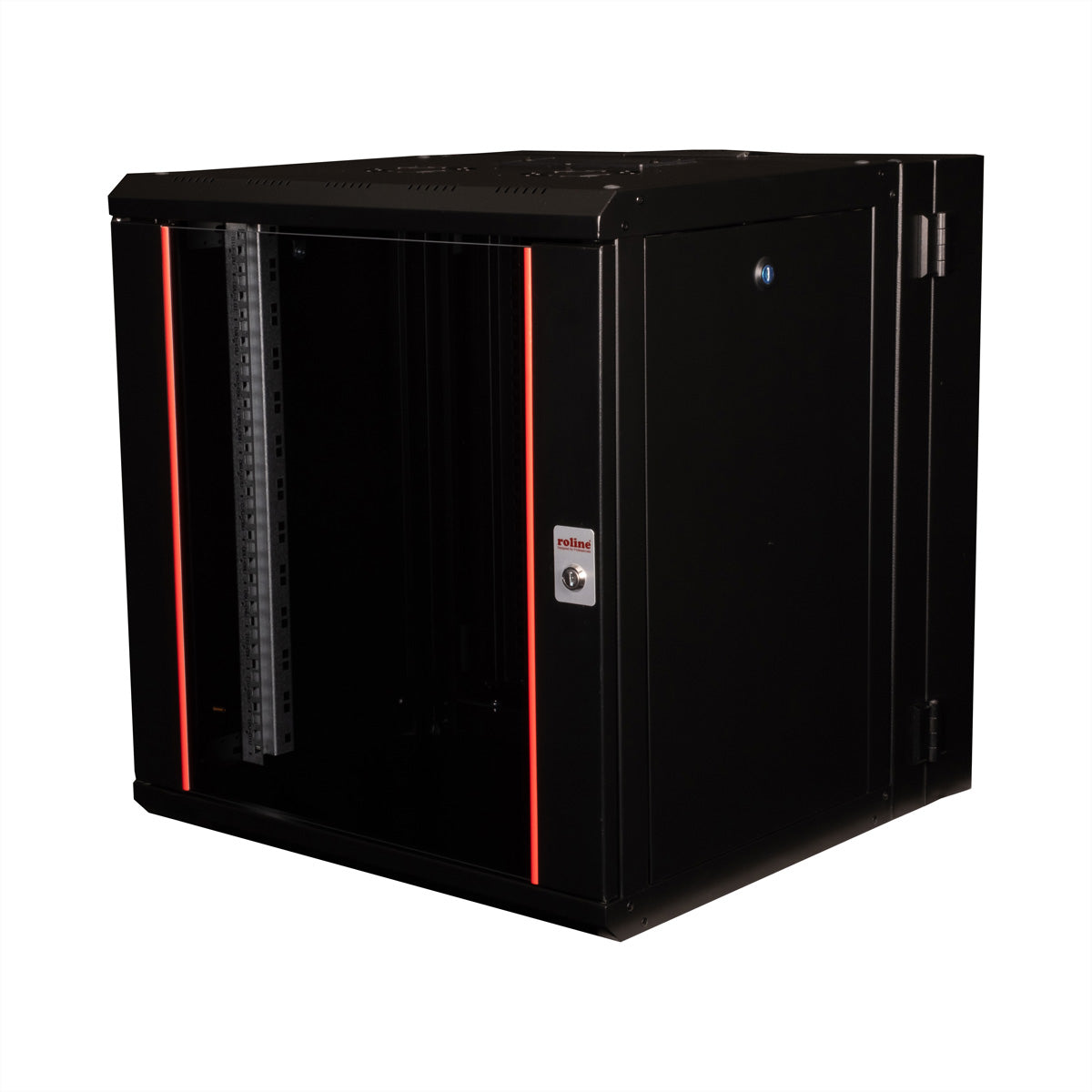 ROLINE Pro – 19" Wandverteiler 12U, IP20, abschliessbar, 600 × 600 × 640 mm, schwarz, Stahl