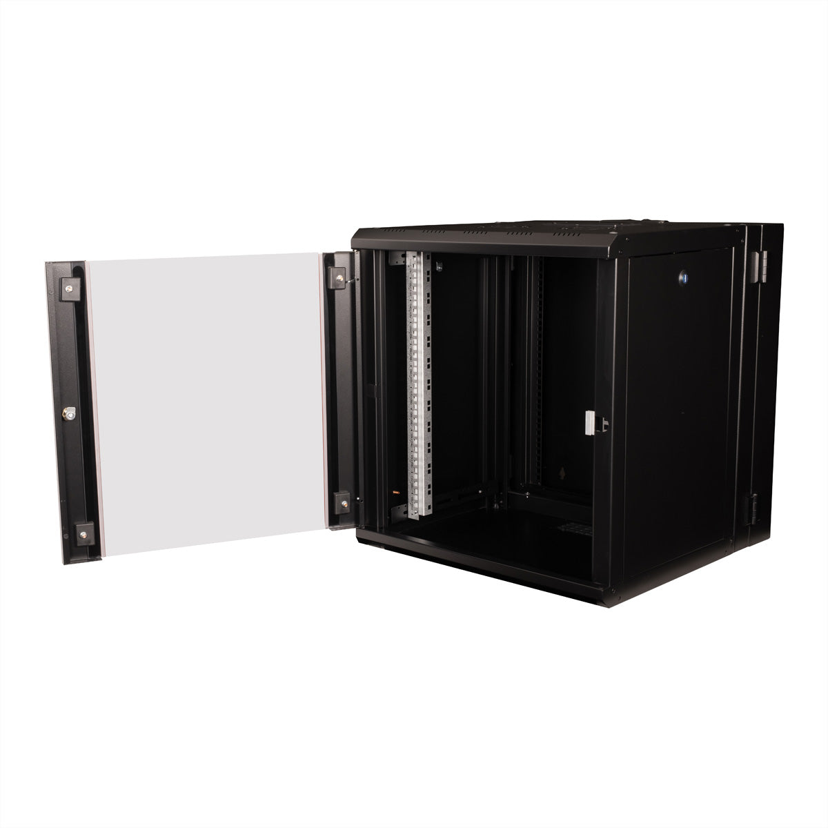 ROLINE Pro – 19" Wandverteiler 12U, IP20, abschliessbar, 600 × 600 × 640 mm, schwarz, Stahl