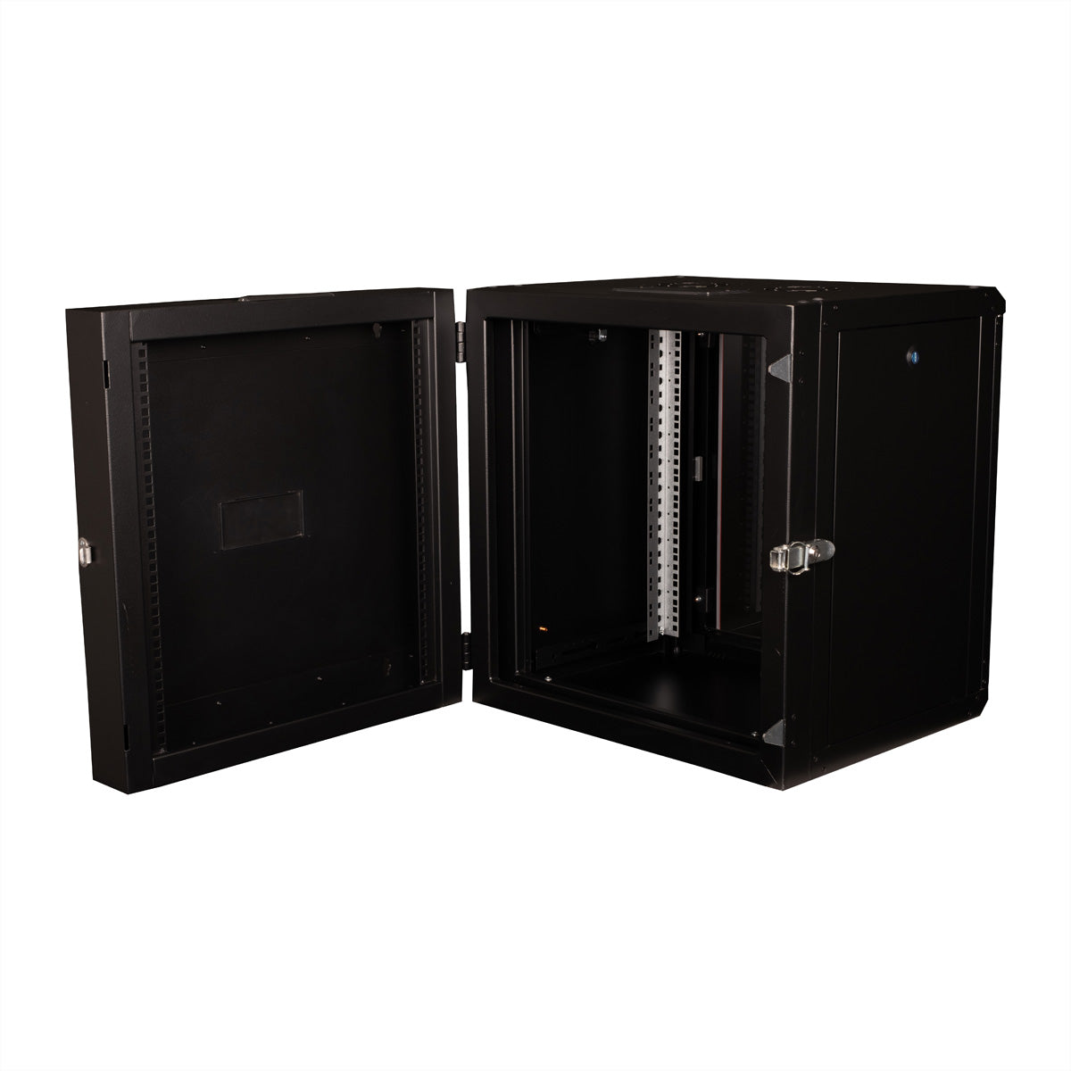 ROLINE Pro – 19" Wandverteiler 12U, IP20, abschliessbar, 600 × 600 × 640 mm, schwarz, Stahl
