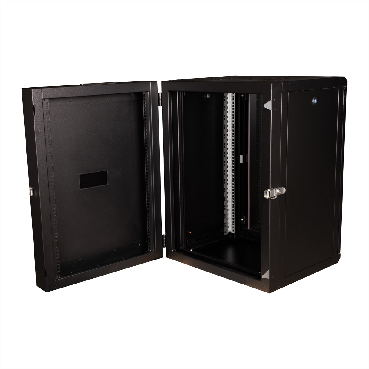 ROLINE Pro – 19" Wandverteiler 16U, IP20, abschliessbar, 600 × 600 × 818 mm, schwarz