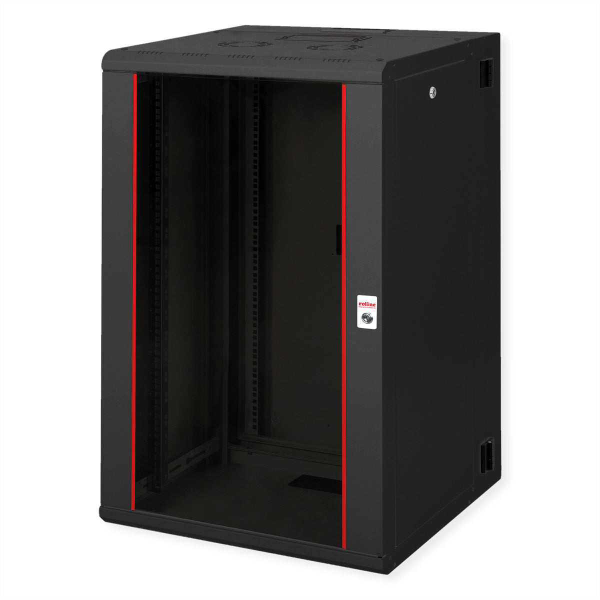 ROLINE Pro – 19" Wandverteiler 20U, IP20, abschliessbar, 600 × 600 × 996 mm, schwarz, Stahl