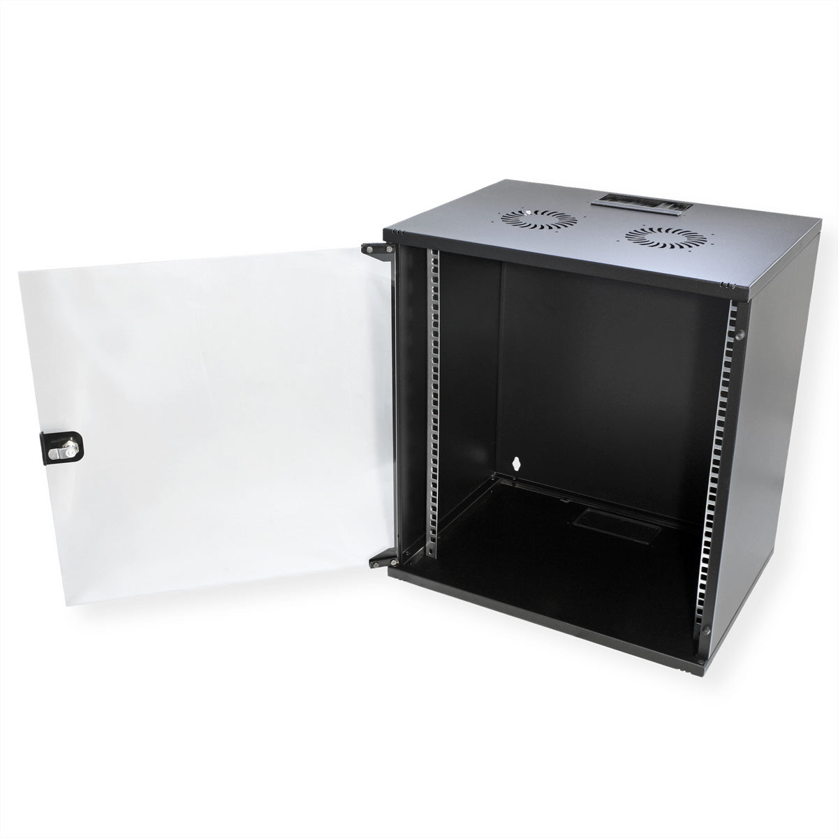 ROLINE Basic – 19" Wandverteiler 12U, IP20, abschliessbar, 540 × 400 × 595 mm, schwarz