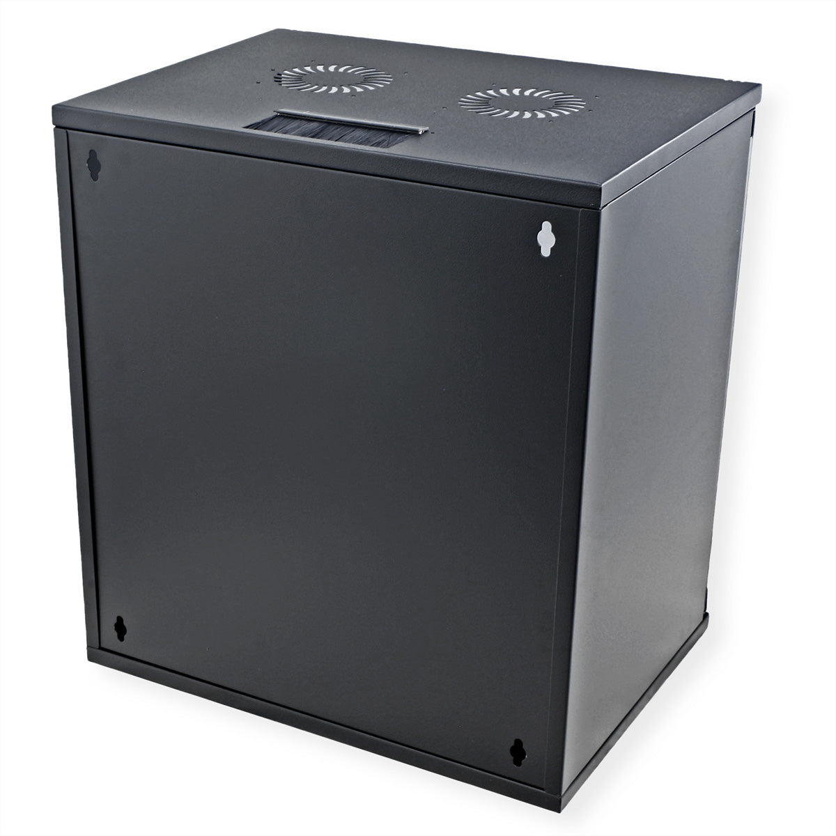 ROLINE Basic – 19" Wandverteiler 12U, IP20, abschliessbar, 540 × 400 × 595 mm, schwarz