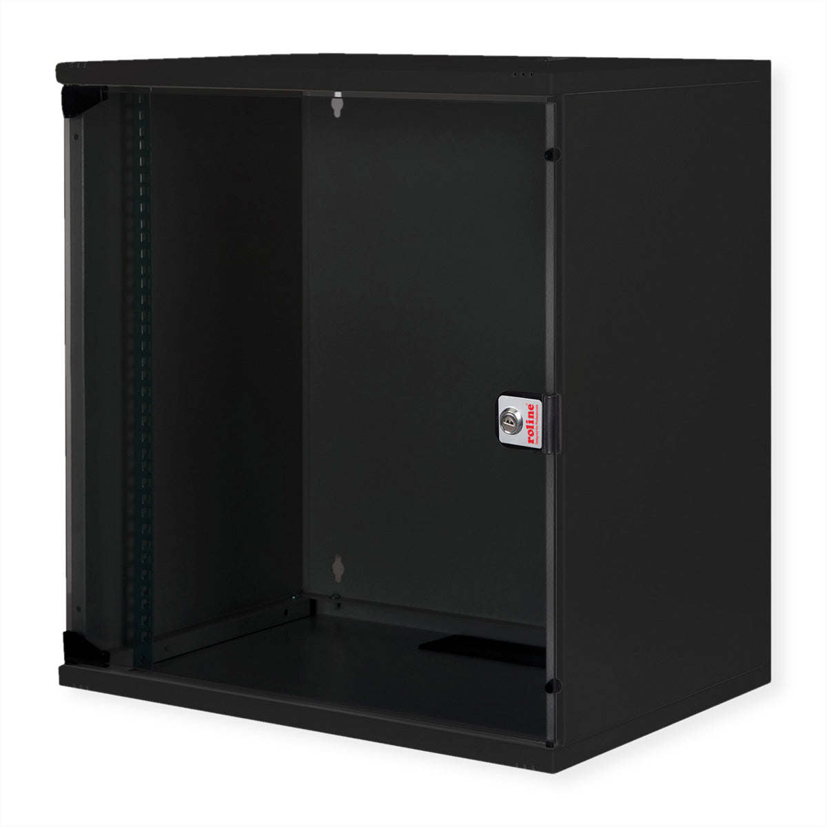ROLINE Basic – 19" Wandverteiler 12U, IP20, abschliessbar, 540 × 400 × 595 mm, schwarz
