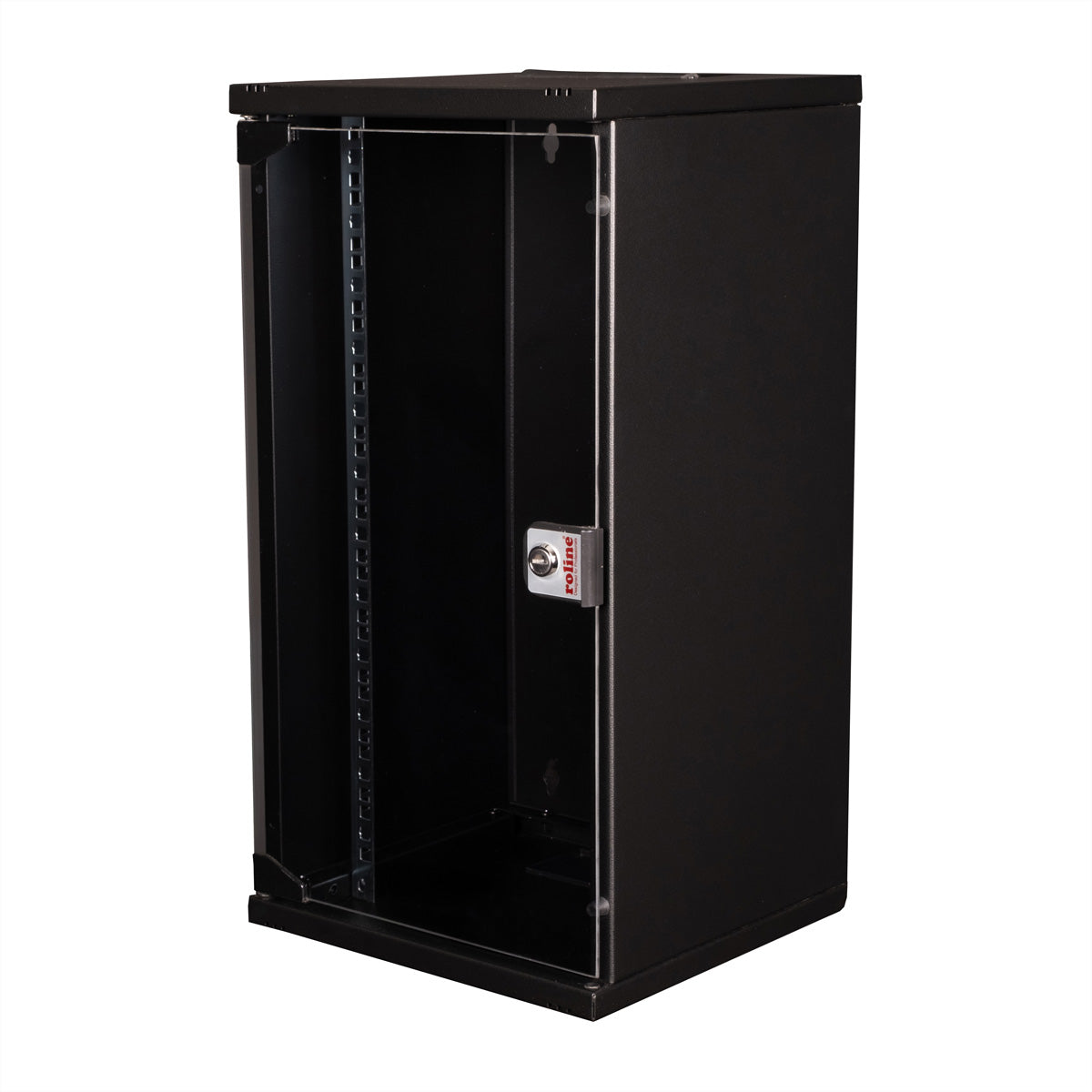 ROLINE 10" Wandverteiler 12U, IP20, abschliessbar, 300 × 300 × 595 mm, schwarz, Stahl