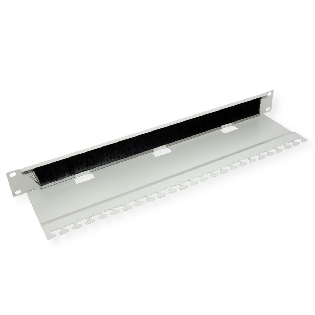 ROLINE 19" Rangierpanel 1U mit Bürstenleiste, 483×118×44 mm – Grau
