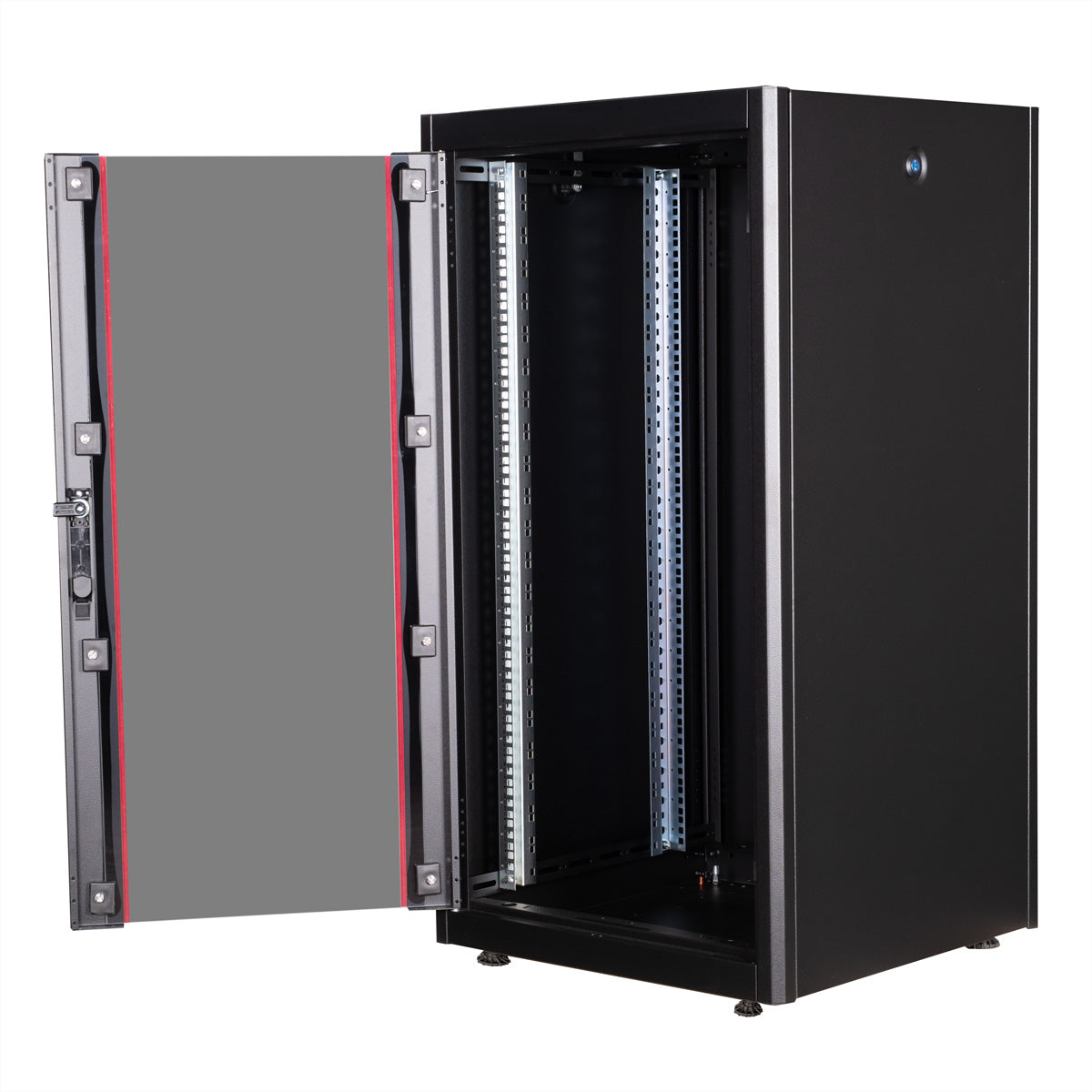 ROLINE Basic – 19" Netzwerkschrank 22U, IP20, abschliessbar, 600 × 600 × 1125 mm, schwarz, Stahl