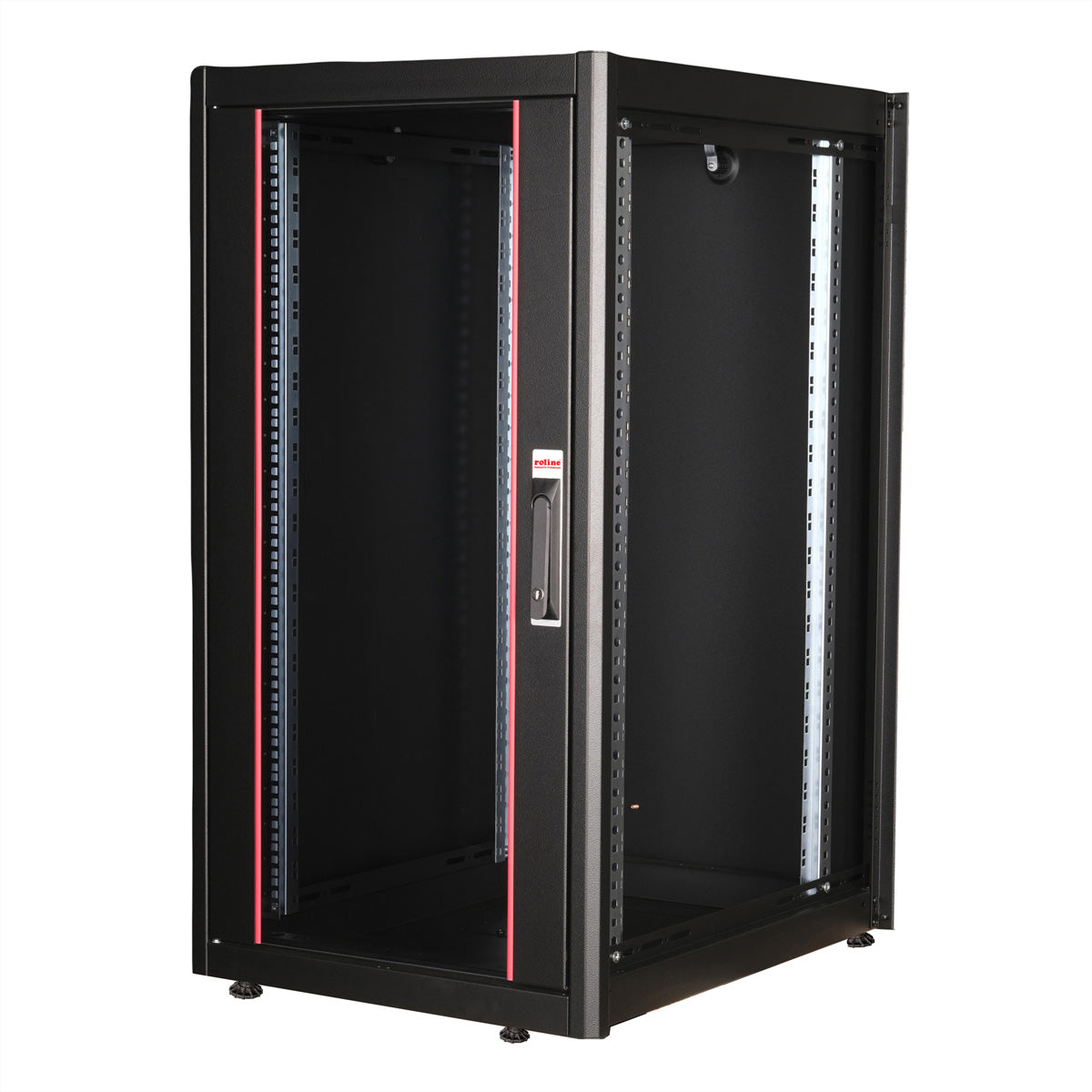 ROLINE Basic – 19" Netzwerkschrank 22U, IP20, abschliessbar, 600 × 800 × 1125 mm, schwarz, Stahl
