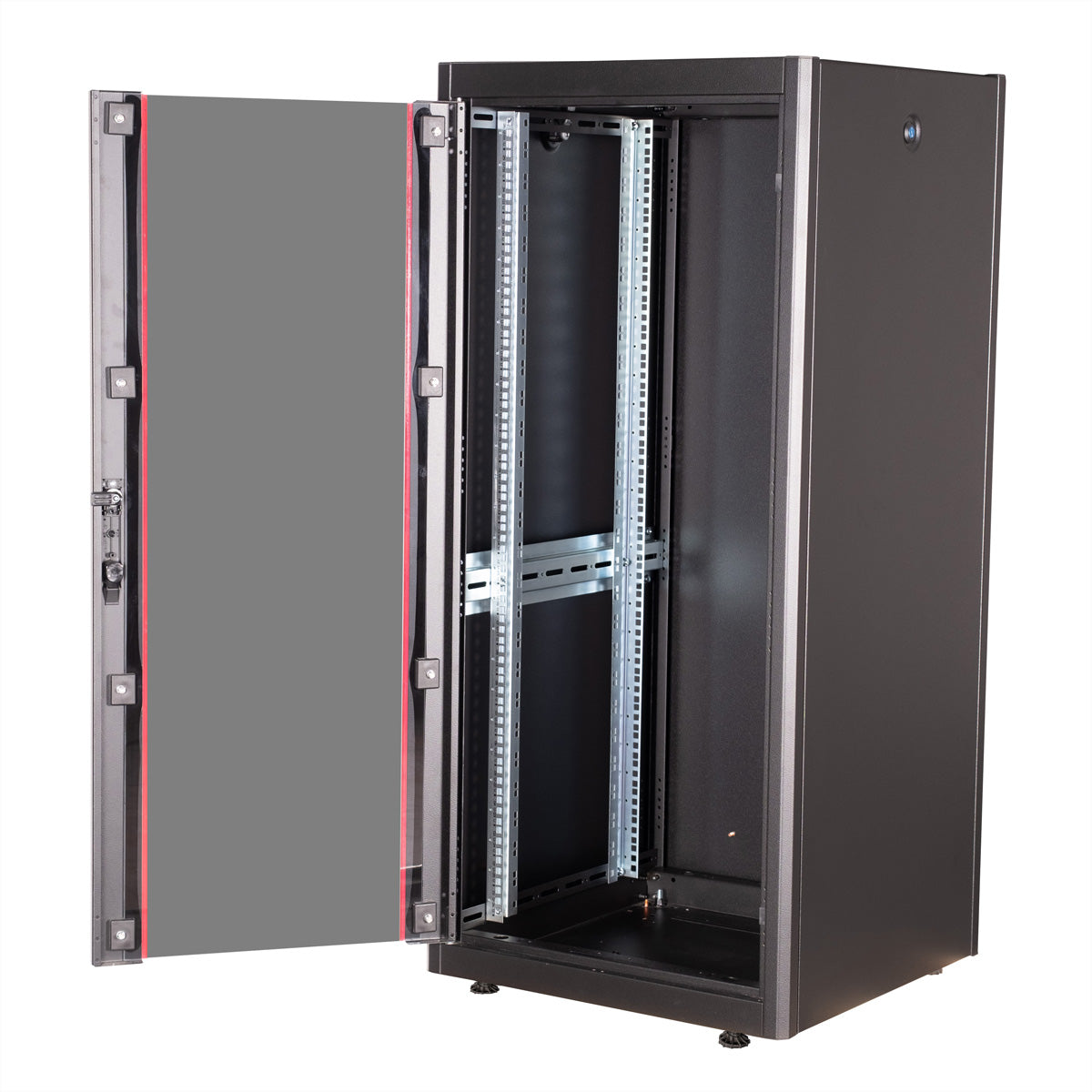 ROLINE Basic – 19" Netzwerkschrank 26U, IP20, abschliessbar, 600 × 600 × 1300 mm, schwarz, Stahl