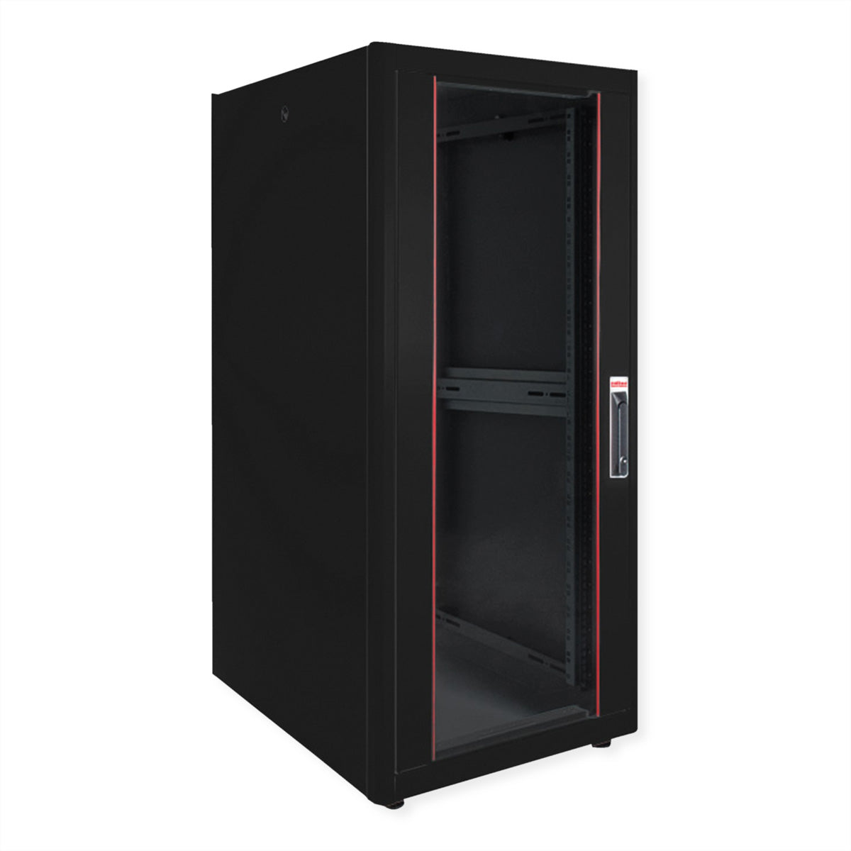 ROLINE Basic – 19" Netzwerkschrank 32U, IP20, abschliessbar, 600 × 600 × 1560 mm, schwarz, Stahl