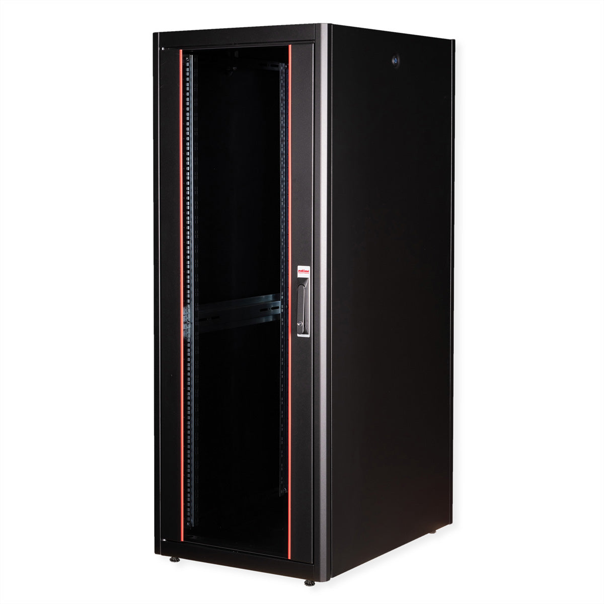 ROLINE Basic – 19" Netzwerkschrank 32U, IP20, abschliessbar, 600 × 800 × 1560 mm, schwarz, Stahl