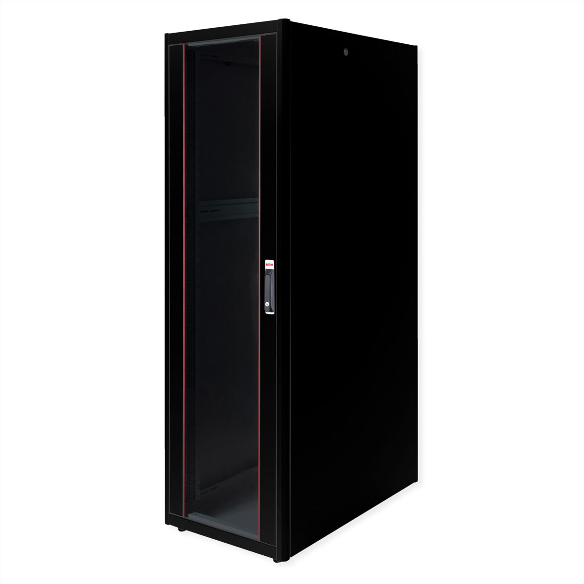 ROLINE Basic – 19" Netzwerkschrank 42U, IP20, abschliessbar, 600 × 1000 × 2010 mm, schwarz, Stahl