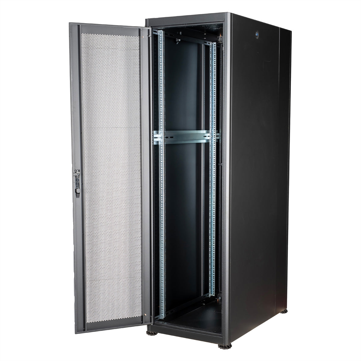 ROLINE Basic – 19" Netzwerkschrank 42U, IP20, abschliessbar, 600 × 1000 × 2010 mm, schwarz, Stahl
