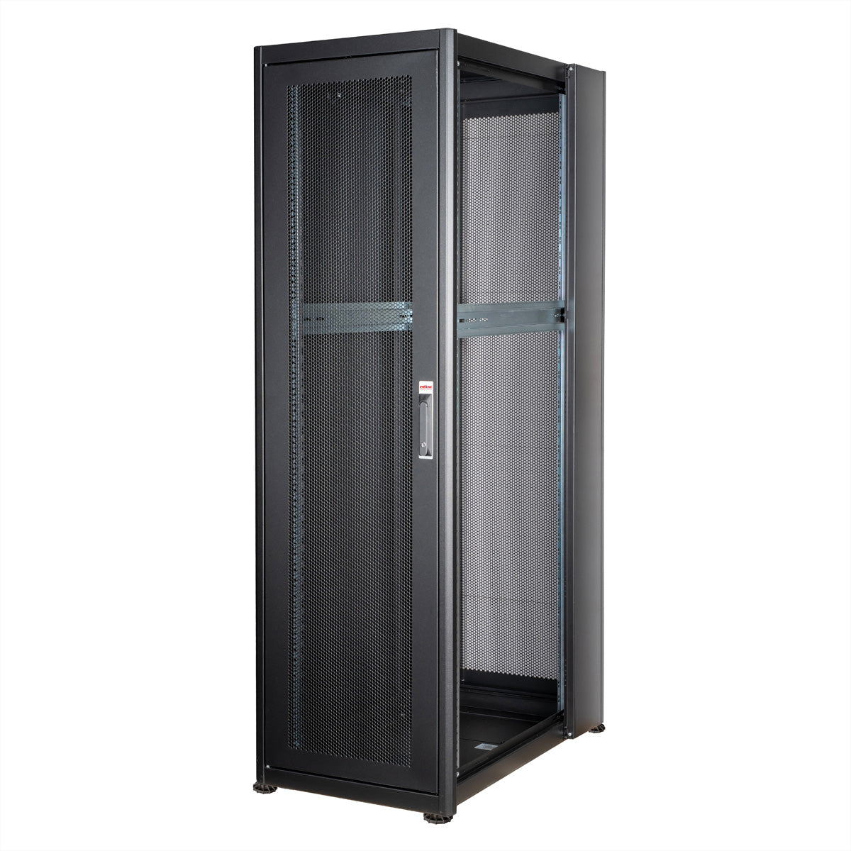 ROLINE Basic – 19" Netzwerkschrank 42U, IP20, abschliessbar, 600 × 1000 × 2010 mm, schwarz, Stahl