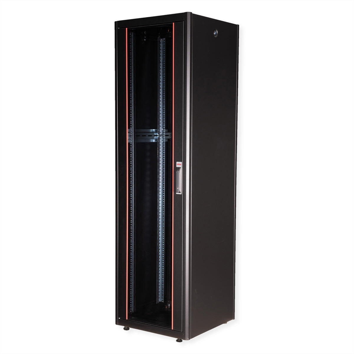 ROLINE Basic – 19" Netzwerkschrank 42U, IP20, abschliessbar, 600 × 600 × 2010 mm, schwarz, Stahl
