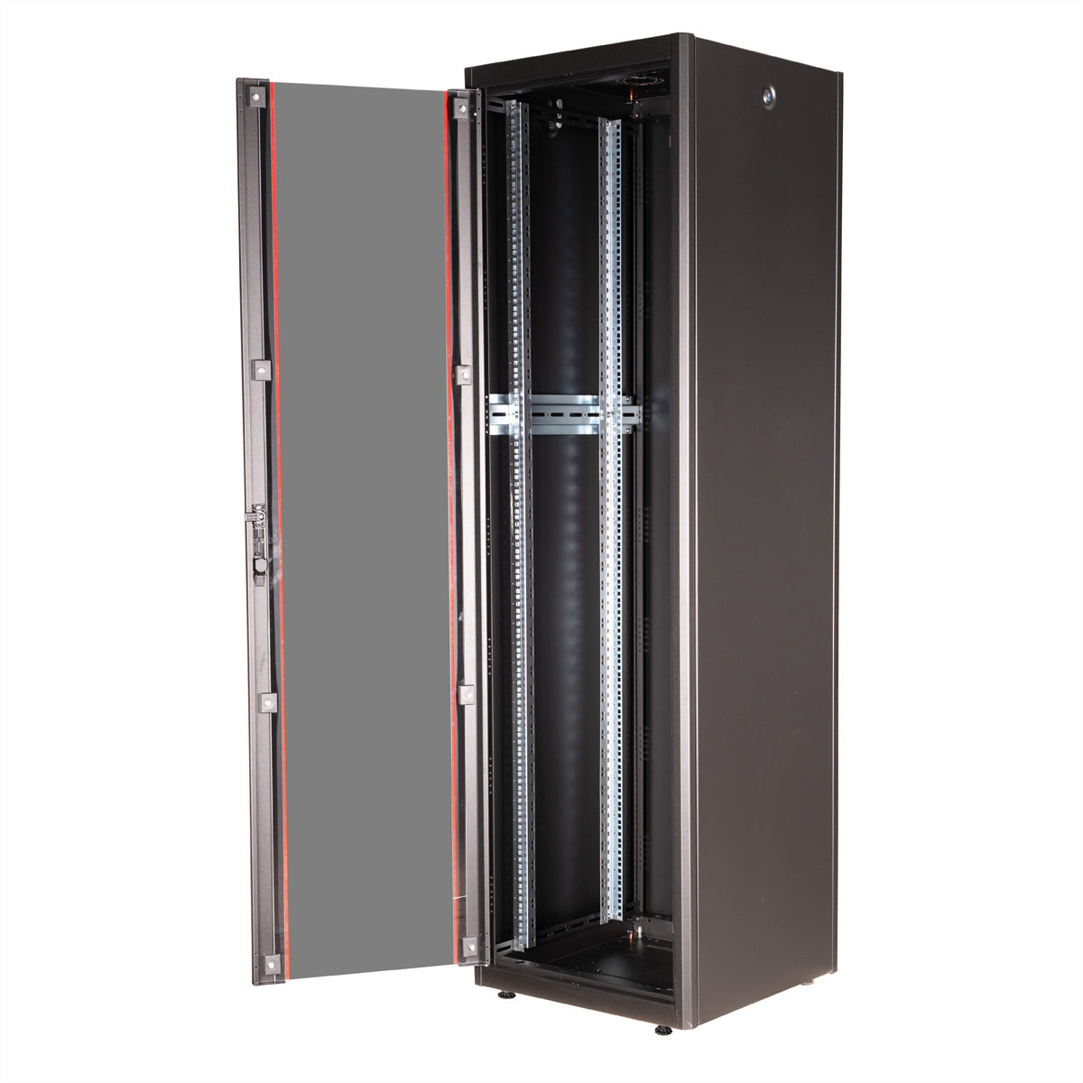 ROLINE Basic – 19" Netzwerkschrank 42U, IP20, abschliessbar, 600 × 600 × 2010 mm, schwarz, Stahl