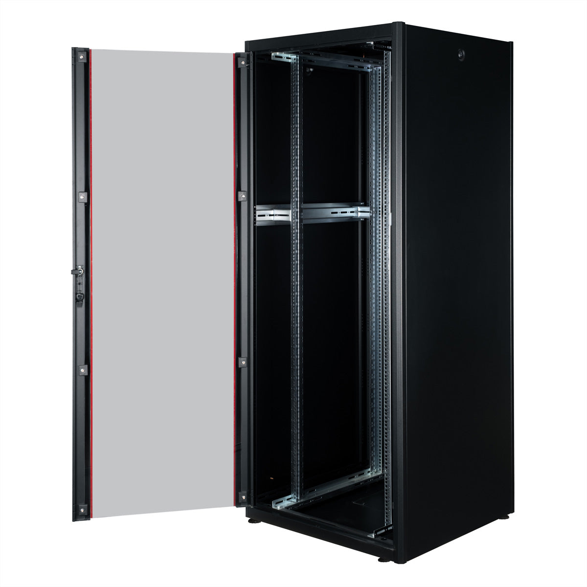 ROLINE Basic – 19" Netzwerkschrank 42U, IP20, abschliessbar, 800 × 800 × 2010 mm, schwarz, Stahl