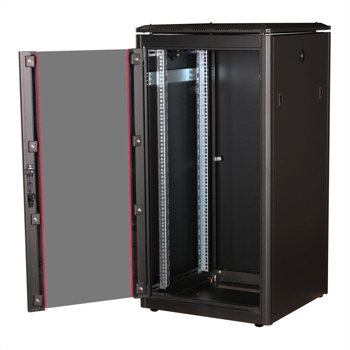 ROLINE Pro – 19" Netzwerkschrank 22U, IP20, abschliessbar, 600 × 600 × 1164 mm, schwarz, Stahl