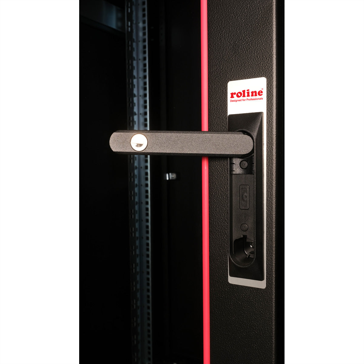 ROLINE Pro – 19" Netzwerkschrank 22U, IP20, abschliessbar, 600 × 600 × 1164 mm, schwarz, Stahl