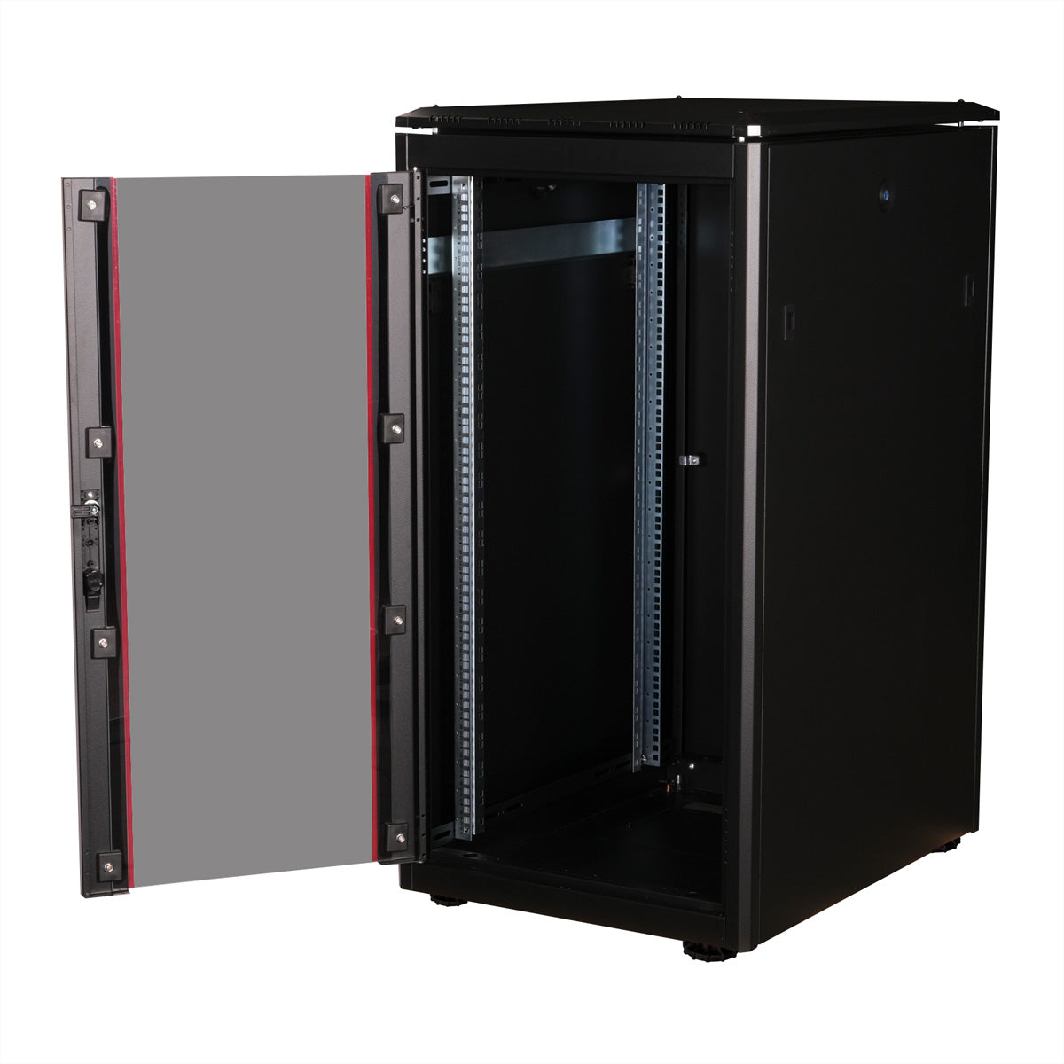 ROLINE Pro – 19" Netzwerkschrank 22U, IP20, abschliessbar, 600 × 800 × 1164 mm, schwarz, Stahl
