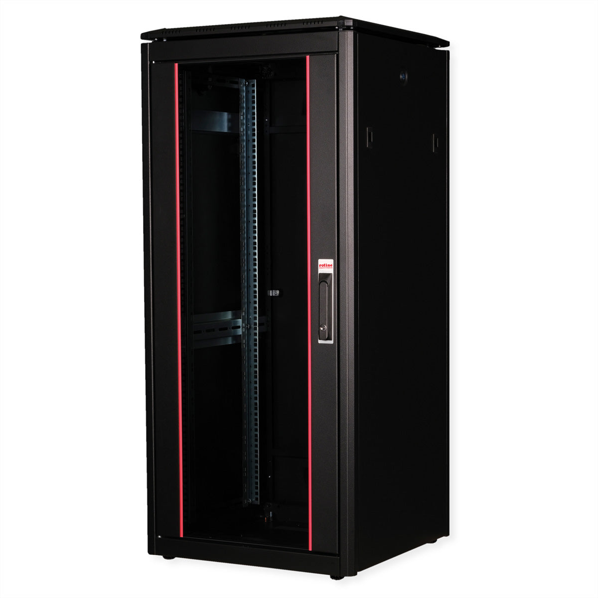 ROLINE Pro – 19" Netzwerkschrank 26U, IP20, abschliessbar, 600 × 600 × 1342 mm, schwarz, Stahl