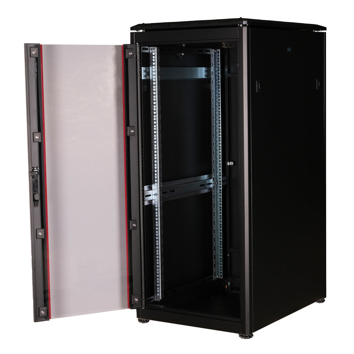 ROLINE Pro – 19" Netzwerkschrank 26U, IP20, abschliessbar, 600 × 800 × 1342 mm, schwarz, Stahl